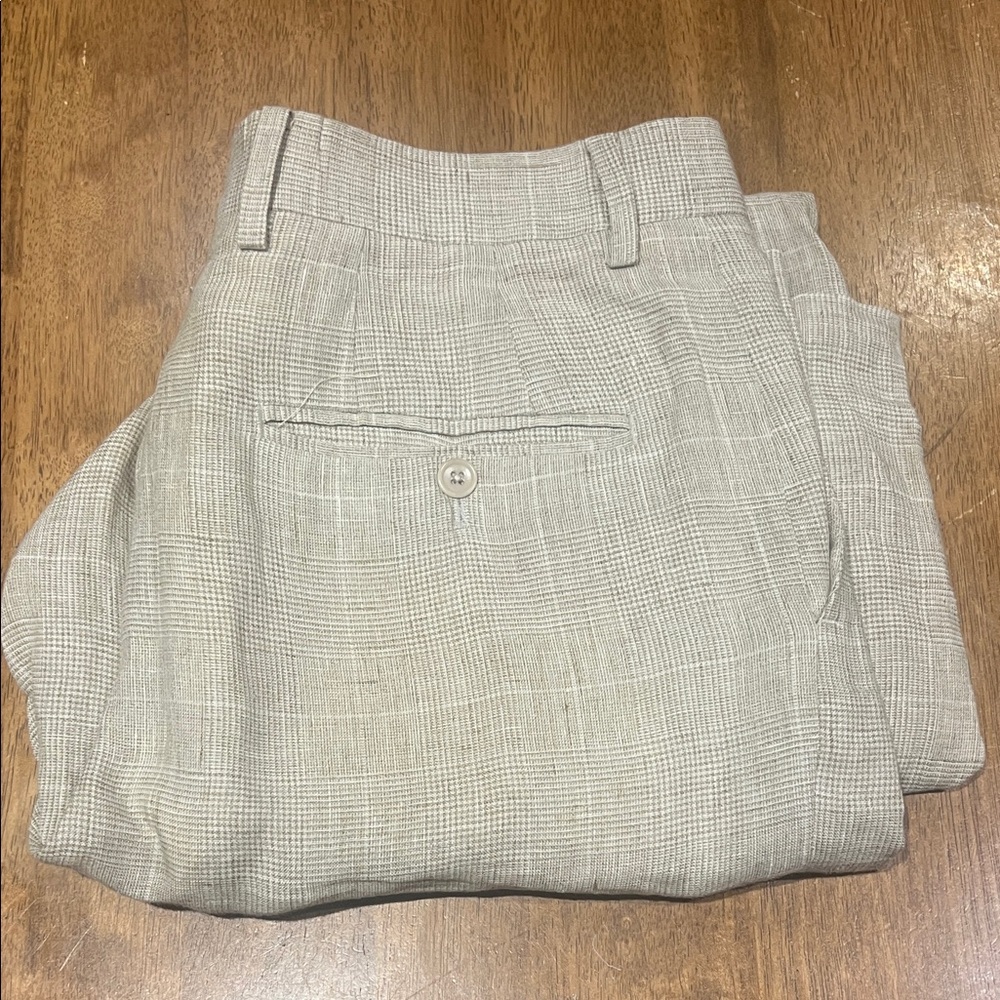 Zara Sartorial Men's Cream Trousers